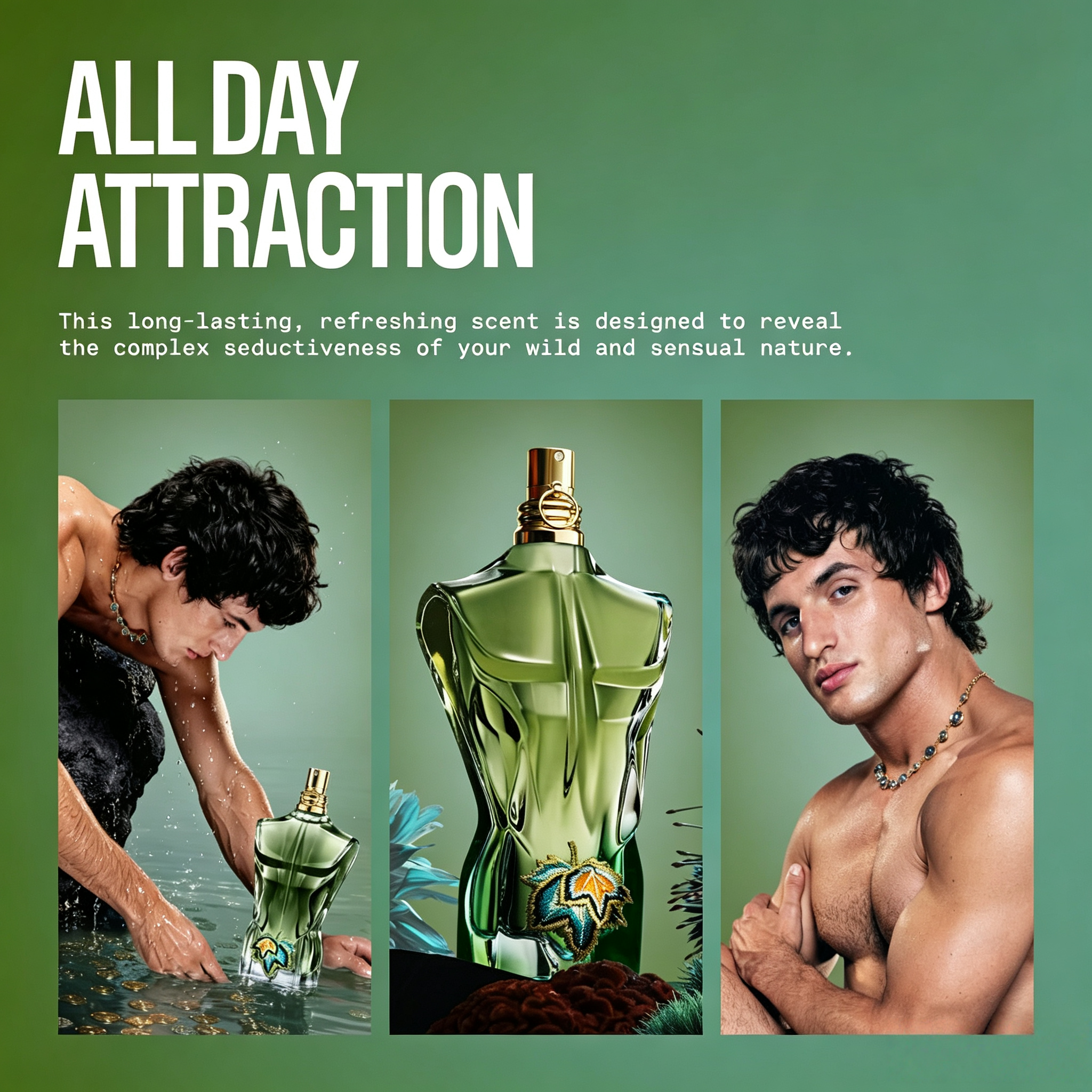 Jean Paul Gaultier Le Beau Paradise Garden EDP 125ML for Men – Coconut, Green Fig & Sandalwood